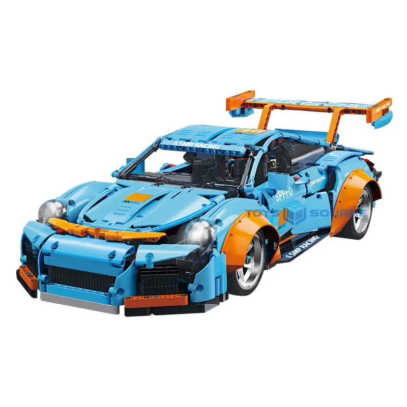 

Model Building Blocks The 1:10 Sky Blue 1883PCS Super Speed Sports Racing Car Fast Vehicle Technical Bricks MOC Set Gifts Toys