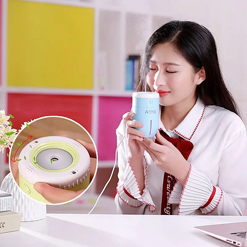 

Lens Aroma humidifier Lens Essential Oil Diffuser Humidifier With Blue Green White Pink Night Lamp