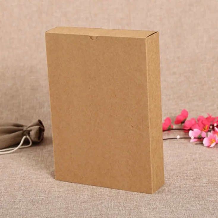 Пользовательский логотип коробка для ящиков из крафт бумаги матовый