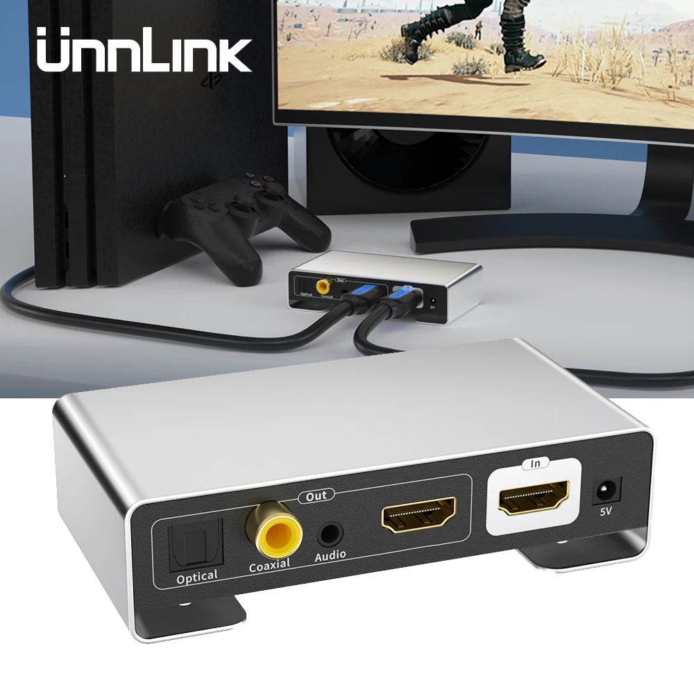 Преобразователь Аудио Unnlink HDMI 4K 60 Гц HIFI 5 1 SPDIF Toslink Оптический RCA для Fire TV Stick Chromecast PS4