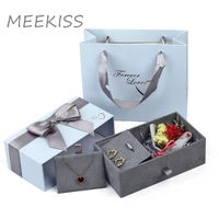 new christmas dried flowers high end gift box ring box necklace box birthday gift for girlfriend jewelry box