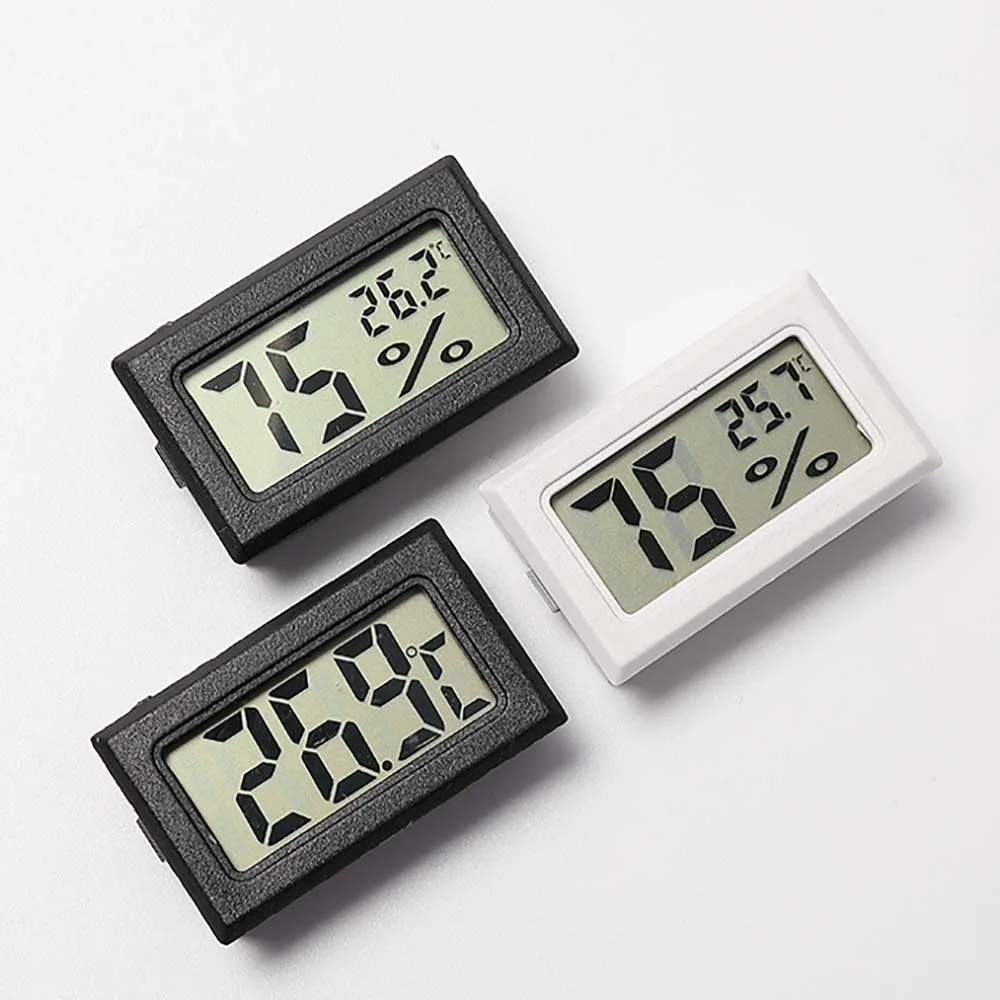 Mini medidor digital de higrômetro, medidor de lcd, refrigerador e monitor de temperatura de aquário, monitor interno
