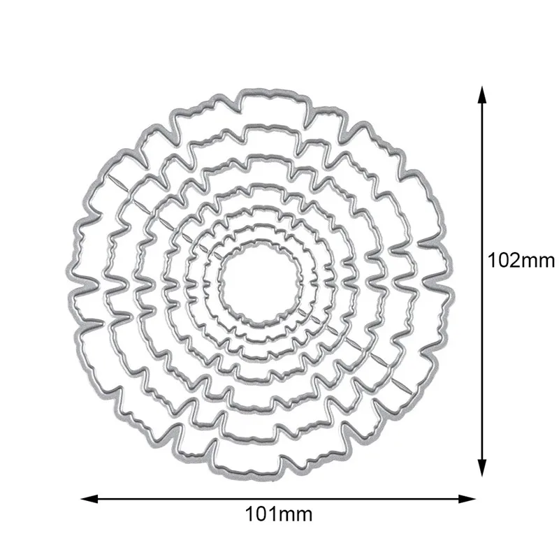 

YaMinSanNiO Nested Flower Frame Metal Cutting Dies Round Stencil for DIY Scrapbooking Paper Cards Making Embossing Die Cuts 2020