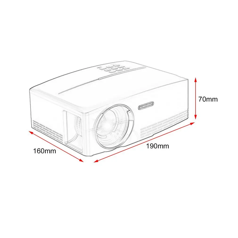 Мини портативный проектор 1080P LED LCD VGA hdmi домашний кинотеатр 1800 лм Домашний USB Plug &