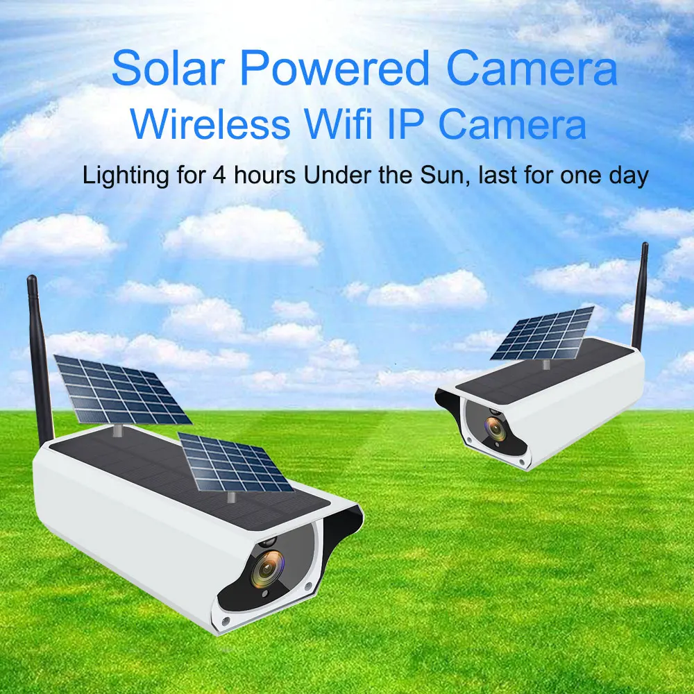 WiFi ip-камера на солнечных батареях 1080P HD беспроводная камера безопасности с