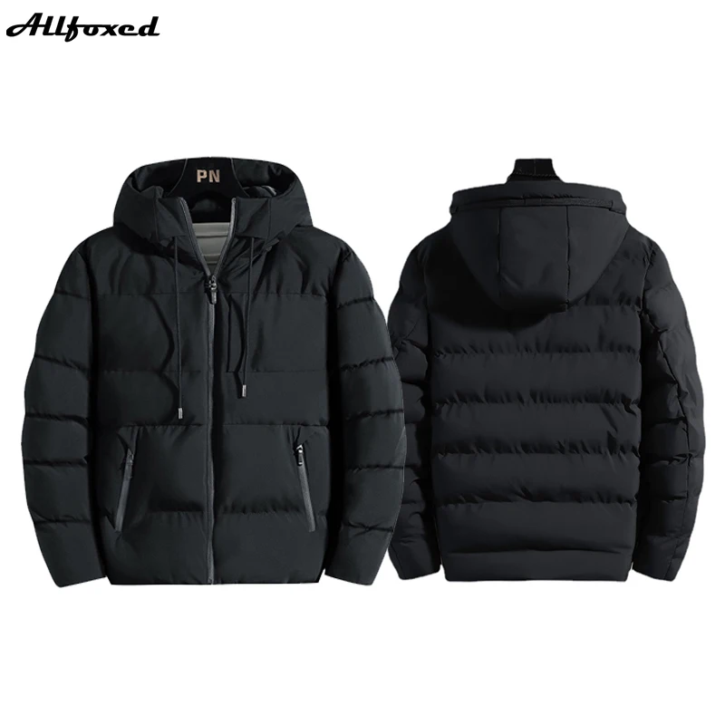 

Allfoxed Winter Parkas Men Trend Winter Jacket Winter Jackects Hooded Thicken Parkas Casual Korean Style Ropa Para Hombre