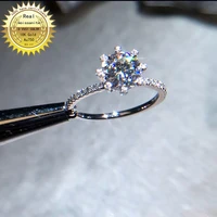 18k goldr ring 1ct dvvs moissanite ring engagementwedding jewellery with certificate 0064