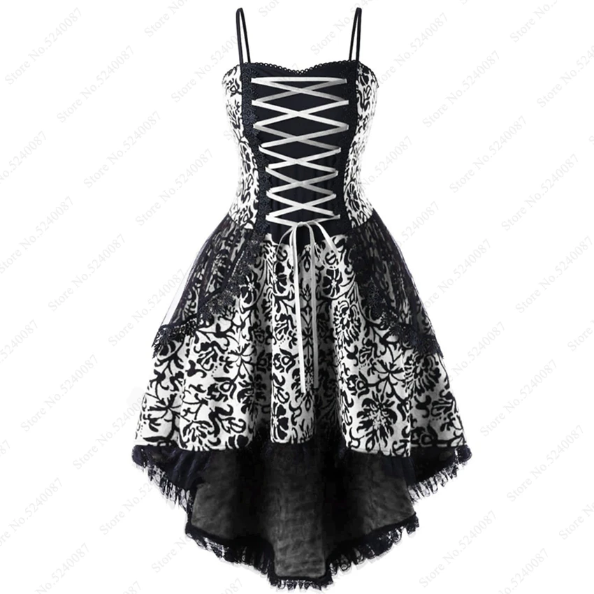 Женское винтажное платье с лямкой на шее вечернее в средневековом стиле