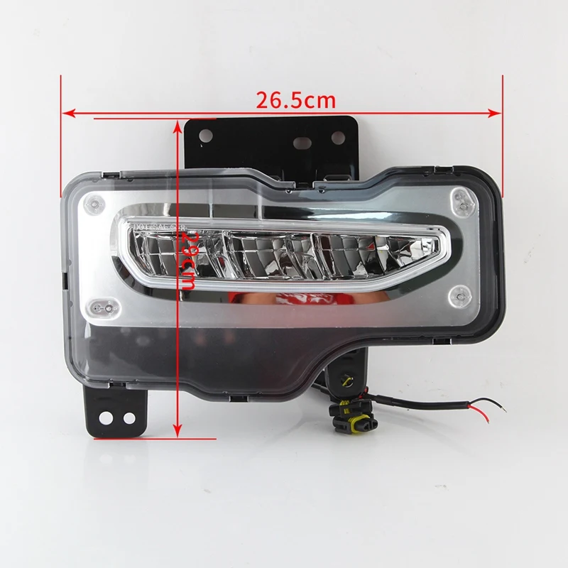 1 Pair LED Daytime Running Light Front Bumper Fog Lights Driving Lamps with Switch for GMC Sierra 1500 2016-2018 |
