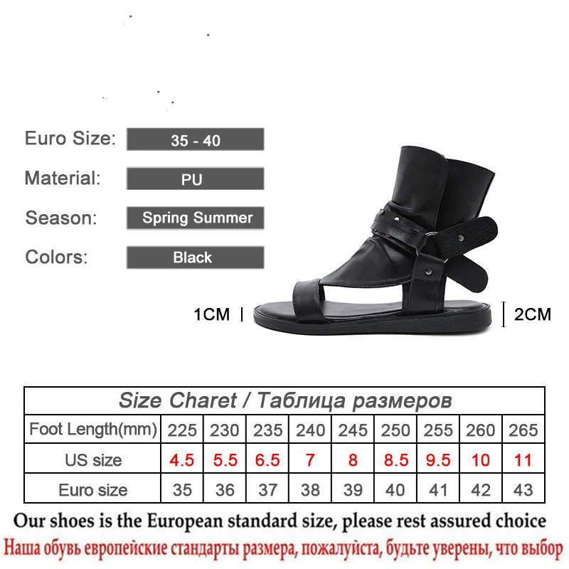 

2020 New Street Rome Style Flat Gladiator Sandals Women Fashion Buckle Ankle Strap Soft Leather Open Toe Beach Shoes Zip