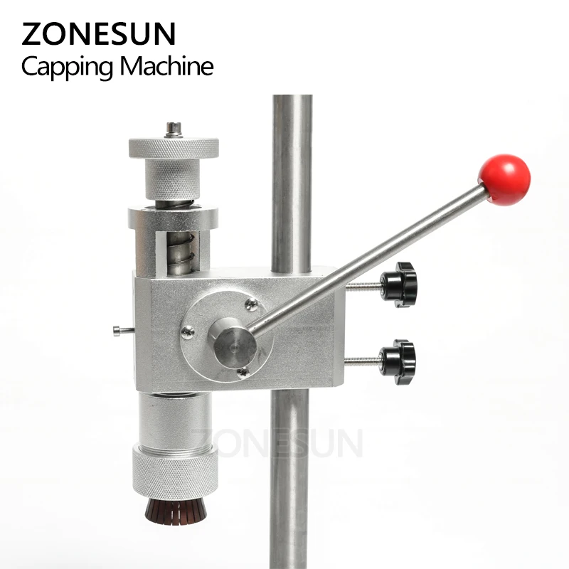 ZONESUN Manual Crimping Machine Perfume Crimper Capper Metal Collar Cap Press Capping Spray |