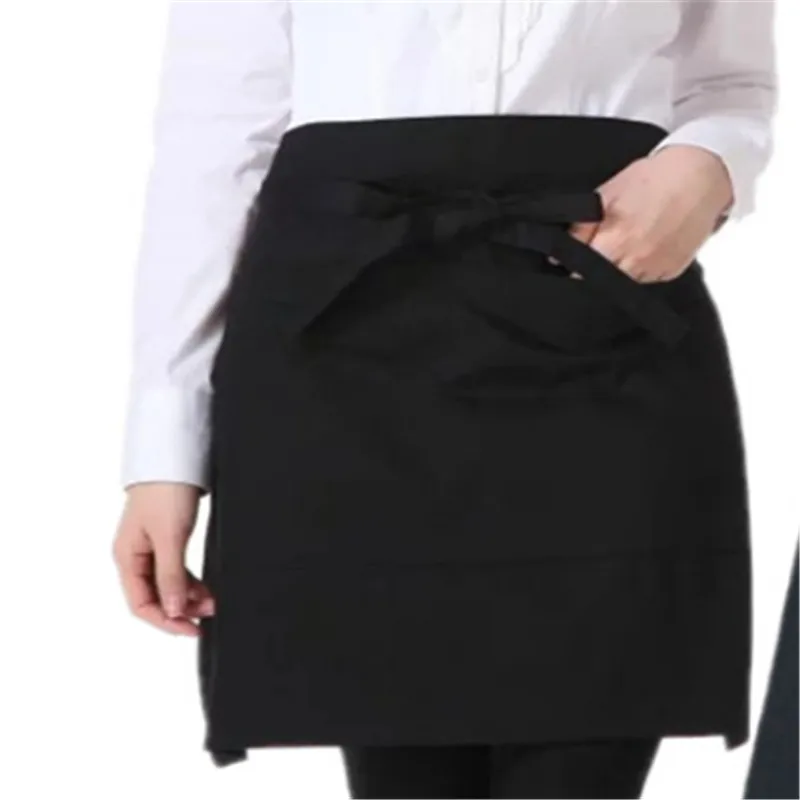 Модный хлопковый фартук с бантом для кухни короткой талией бара паба кафе