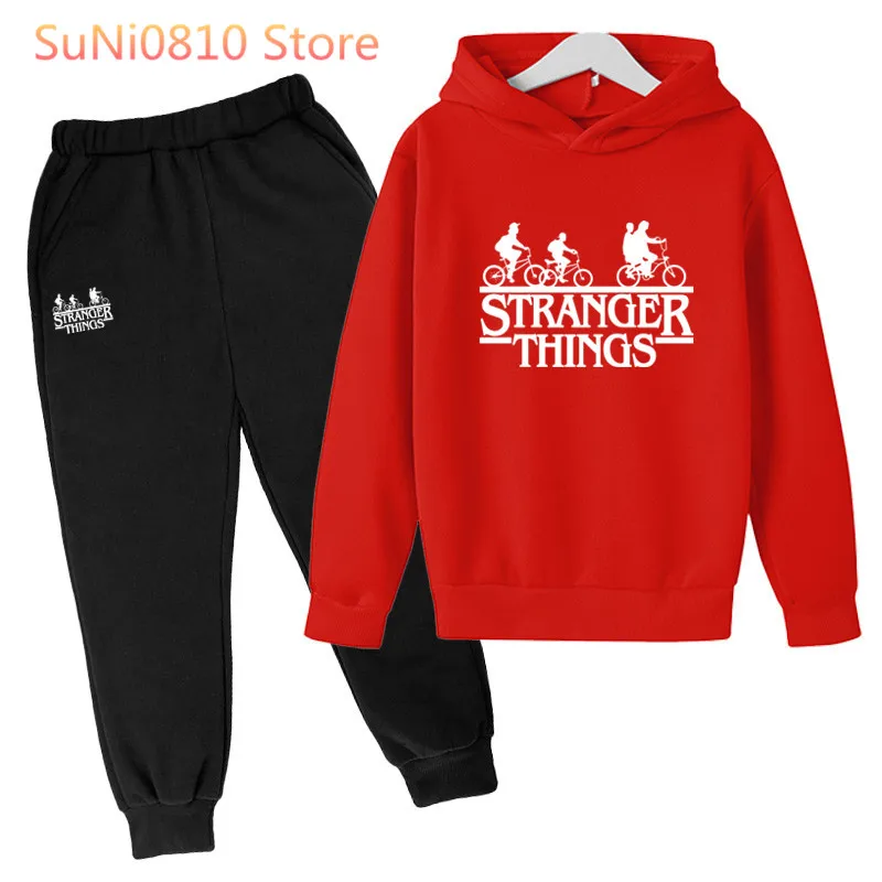 

Stranger Things Kids Autumn Suit Printed Outdoor Sports Jumper Boys and Girls Street Style Casual Hoodie Youth Kids Jacket 4T-14