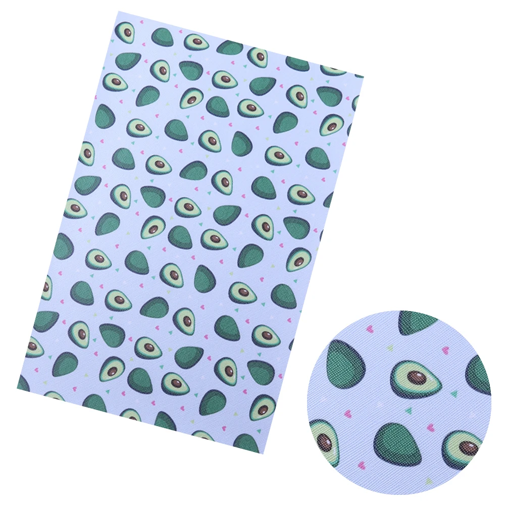 

20*34cm A4 fruit Printed Faux Synthetic Leather Fabric for Bows in Craft DIY Handmade Materials synthetic leather craft supply