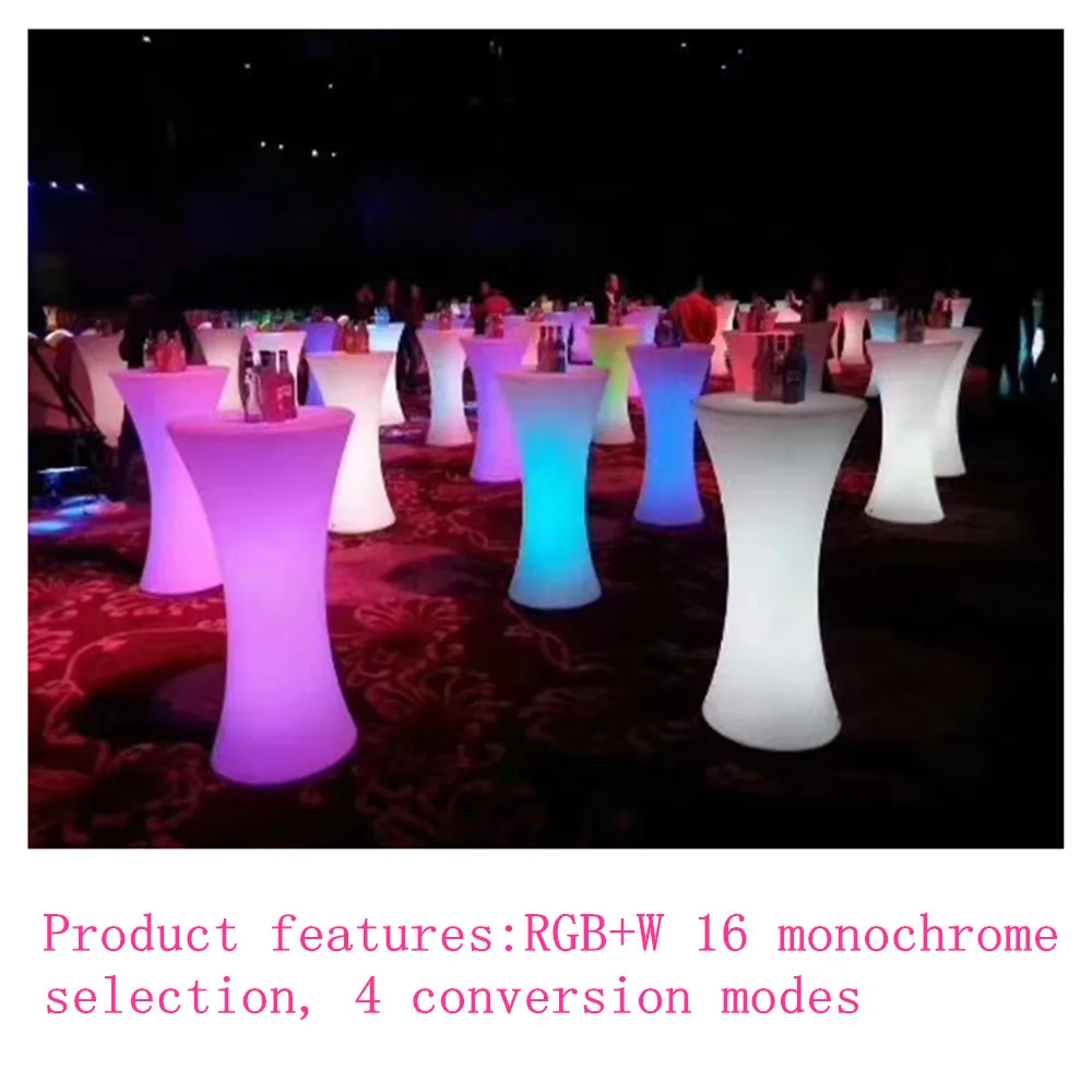 110 см Круглый перезаряжаемый светодиодный светящийся коктейльный стол