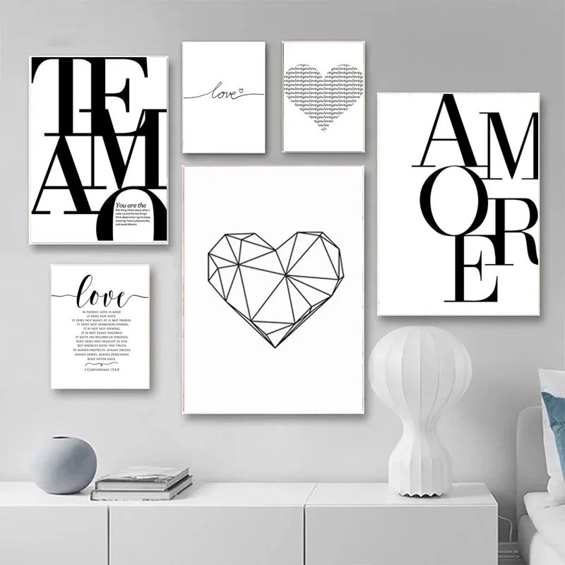 Картины на стену в нордическом стиле черно-белые для гостиной холст Декор дома
