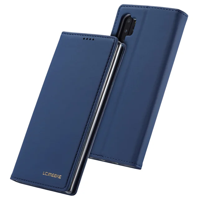 Blue Роскошный кожаный чехол-портмоне с откидной крышкой чехол для samsung Galaxy S8 S9 плюс S10 E Note 9 10 A10 M10 A20 A30 A40 A50 s A70 A51 A71 чехол для телефона - Цвет: Blue