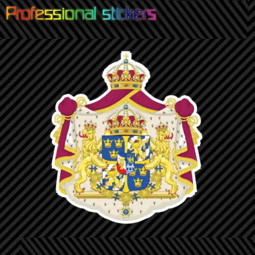 

Swedish Coat of Arms Sticker Decal Self Adhesive Vinyl Sweden Flag SWE SE Stickers for Cars, Bicycles, Laptops, Motos