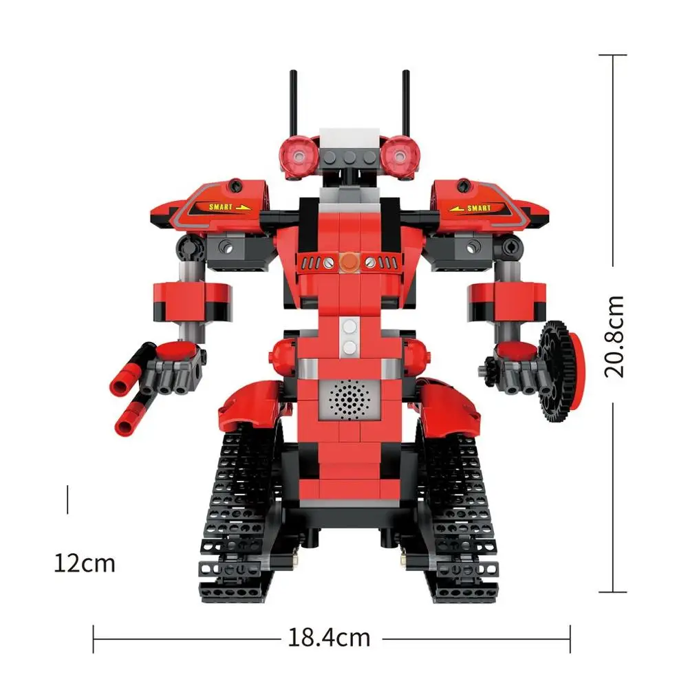392 шт. M1 4CH пульт дистанционного управления DIY RC строительные блоки Rover Robot игрушки блоки конструктора с 360 вращением на месте для подарка детям