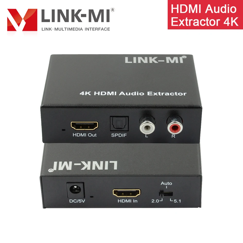 LINK MI HDMI аудио экстрактор конвертер Поддержка 4K2K/3D видео формат и декодер Apple TV