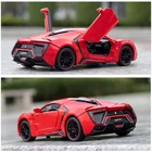 1:24 LYKAN Hypersport Литые и игрушечные транспортные средства, игрушечная металлическая игрушка, модель автомобиля, колеса, высокая имитация, тянущаяся коллекция, детские игрушки