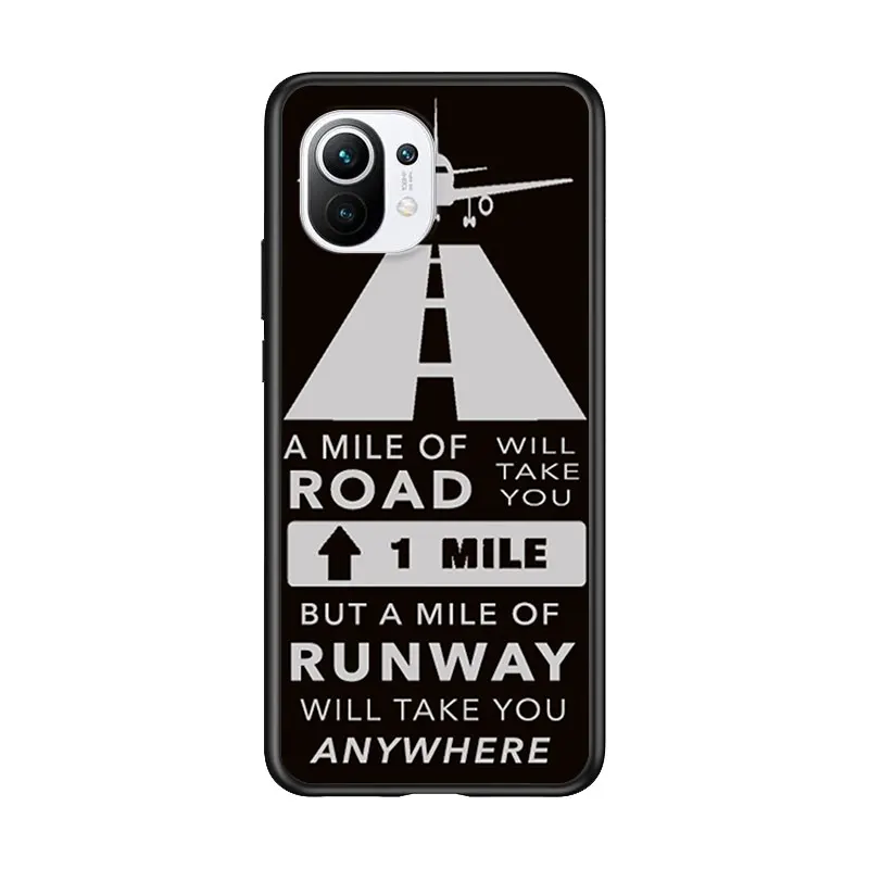 

Bore to fly Pilot Plane for Xiaomi Mi 11 10T Note 10 Ultra 5G 9 9T SE 8 A3 A2 A1 6X Pro Play F1 Lite 5G Black Phone Case