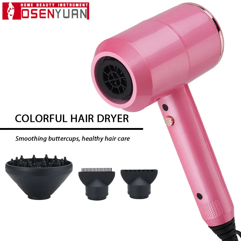 Pink 220V Горячий фен для волос с негативными ионами 3-в-1 Многофункциональные Инструменты для укладки волос фен для волос быстро прямые волосы стайлер для волос с горячим воздухом - Цвет: Pink 220V