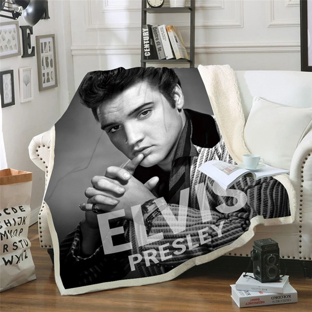 Одеяло Elvis Presley 3D для кровати толстое одеяло пешего туризма и пикника модное