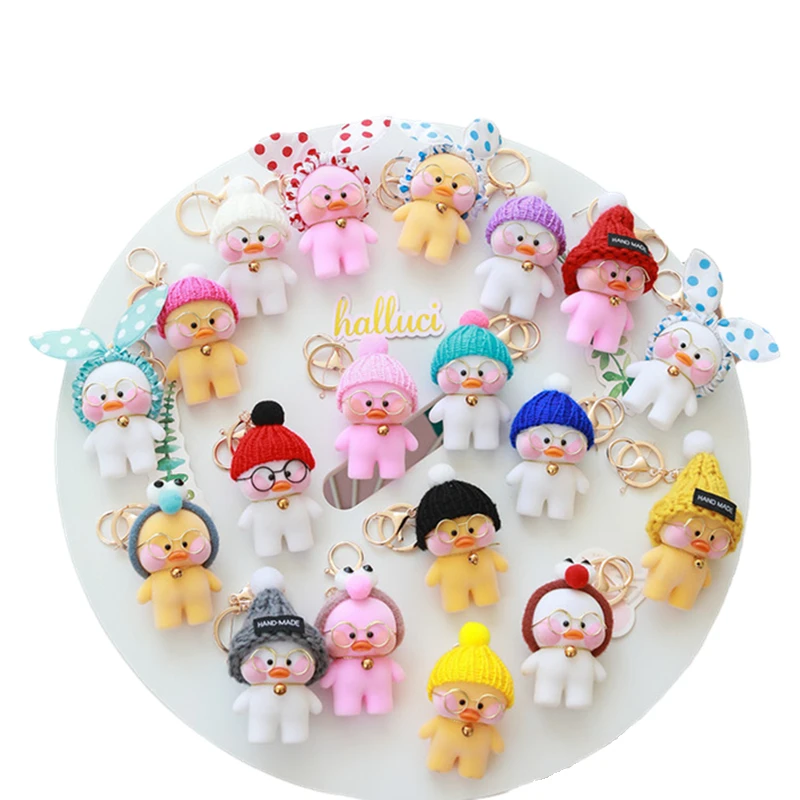 

New Mimi Lalafanfan Duck Plush doll Backpack pendant Jewelry Mini Dududuck Cute Plush Dolls Pendant Jewelry child Birthday Gifts