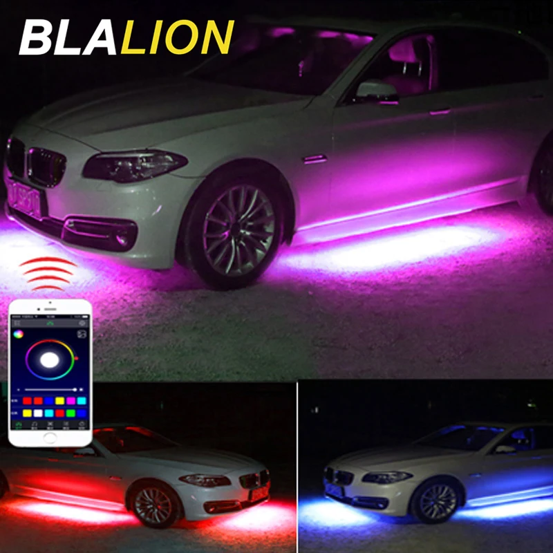 Светодиодсветильник лента s Underglow гибкая лампа RGB для автомобиля 12 В | Автомобили и