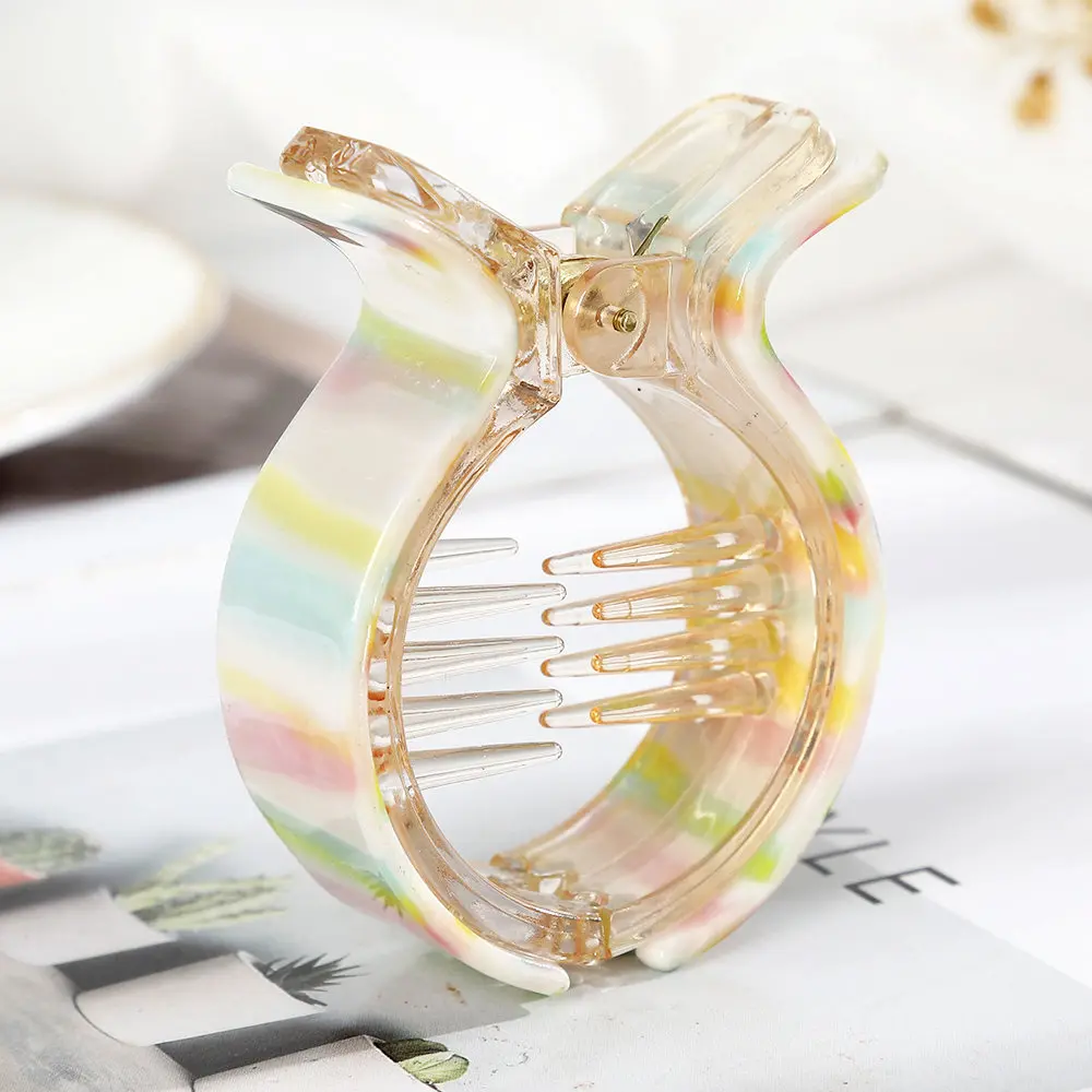 Заколка для волос AWAYTR акриловая с мраморным рисунком |