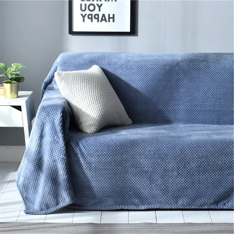 

Pet Anti-scratch Sofa Cover Universal Dustproof Sofa Towel Soft Coral Fleece Blanket Throw on Sofa Bed Travel Plaids Bedspreads