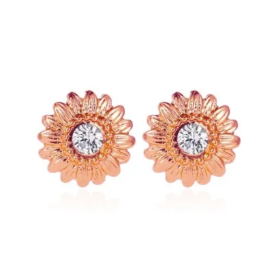 ZYZQ романтические серьги-гвоздики с цветком маргаритки модные розовые золотые
