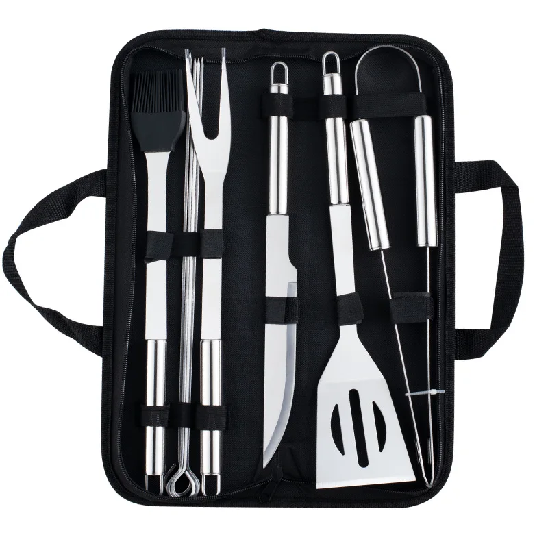 

BBQ Barbecue Set BBQ Barbecue Tools Multifunctional Outdoor Combined Fork Shovel Cloth Bag Barbeque Accessories Bbq Utensil Set