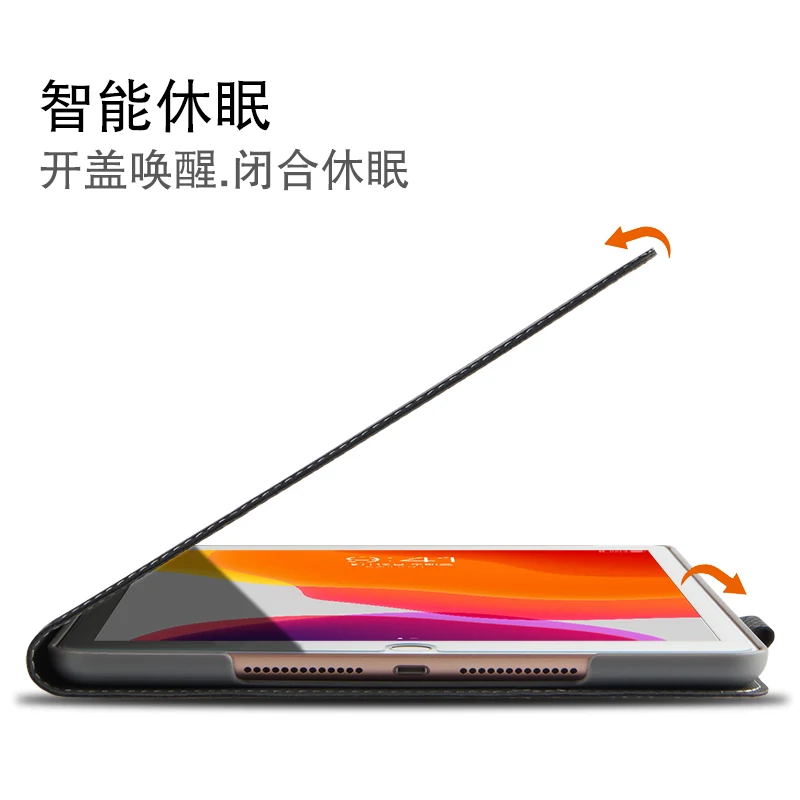 

Genuine Leather Protective Cover Smart Case For iPad 10.2 2019 (7th Generation) 10.2" Tablet PC Model Number: A2197 A2200 A2198
