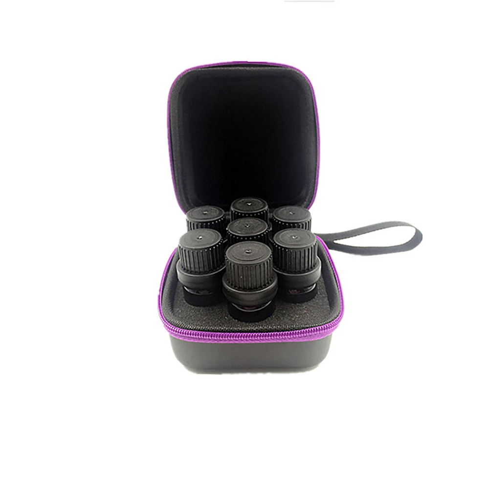 

1PC Portable Essential Oil Storage Bag 7 Bottles Girds 5ml Shockproof Easy Carry Essence Organizer Oil Case For Home Travel