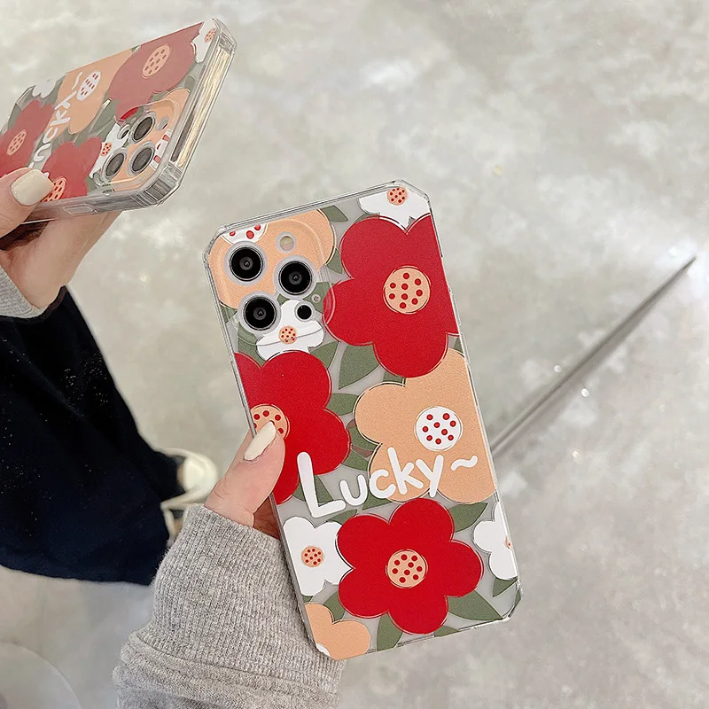

Iphone Case Instagram Flowers Apple 11Promax Case Mobile Phone Case Iphone12Promax Case Octagonal Soft Shell 87Plus/xr Case
