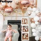 Воздушные шары на 1-й День рождения один коробки для 1 года малыша украшения на первый день рождения прозрачные кубические блоки один буквы реквизит для фотосессии