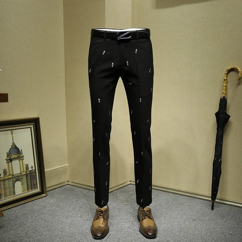 3 шт./комплект мужской вечерний костюм с вышивкой | Мужская одежда