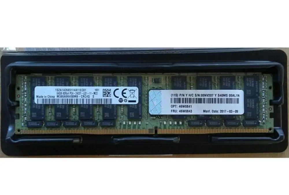46W0841 46W0843 00NV207 64 Гб 4Rx4 PC4-2400T обеспечивает новую оригинальную коробку. Обещал отправить в течение 24 часов