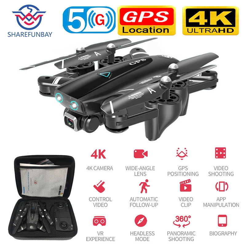 Дрон S167 gps 4K HD 1080P 5G wifi FPV Дрон полёт 20 минут высота для поддержания пульт управления квадрокоптером расстояние 500 м Дрон камера квадракоптер с камерой дрон с камерой квадрокоптер квадракоптер квадрокоптер