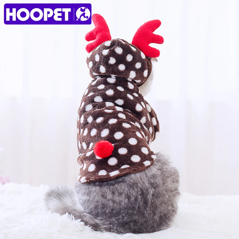 HOOPET/Одежда для домашних животных пальто собак и кошек теплые толстовки в горошек