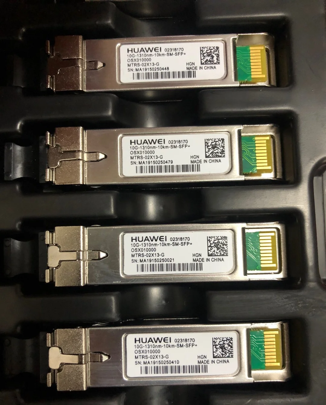 [100% Новинка] оригинальный модуль трансивера HUAWEI 10G 1310nm 10km SM SFP + iber OSX010000 LC