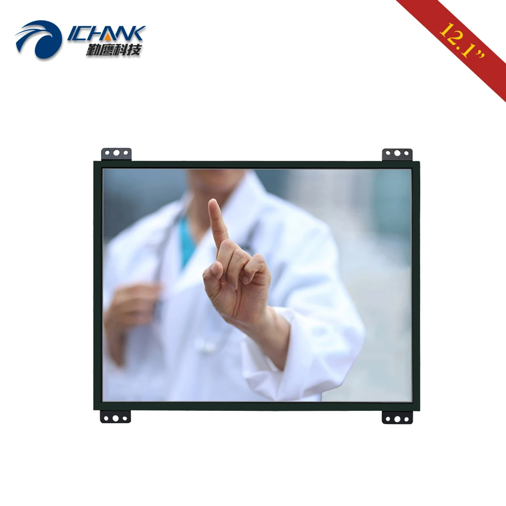 K120TC-DUV2/1" дюймов 1024x768 открытая рамка DVI сенсорный ПК-монитор/12,1" металлический корпус embed-рамка настраиваемый сенсорный ЖК-экран
