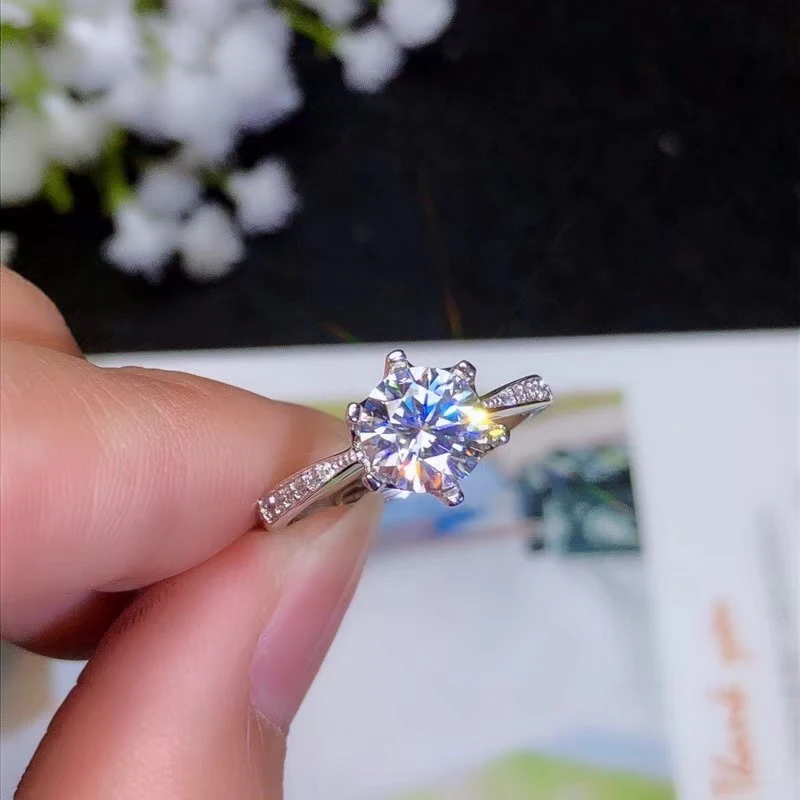 Ювелирные изделия CoLife 1.2ct 2ct D Цвет VVS1 класс Moissanite кольцо для свадьбы Серебро 925