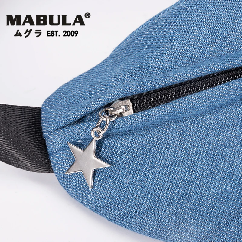 

MABULA Reflective Laser Unisex Fanny Packs with Irregular Shape PVC Waist Bag for Outdoor Sport Travel Chest Pack