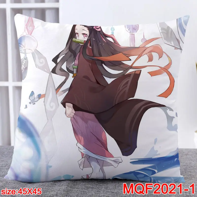 45X45CM аниме демон убийца Kimetsu без Yaiba Подушка CoversDakimakura чехол 3D печать двусторонняя