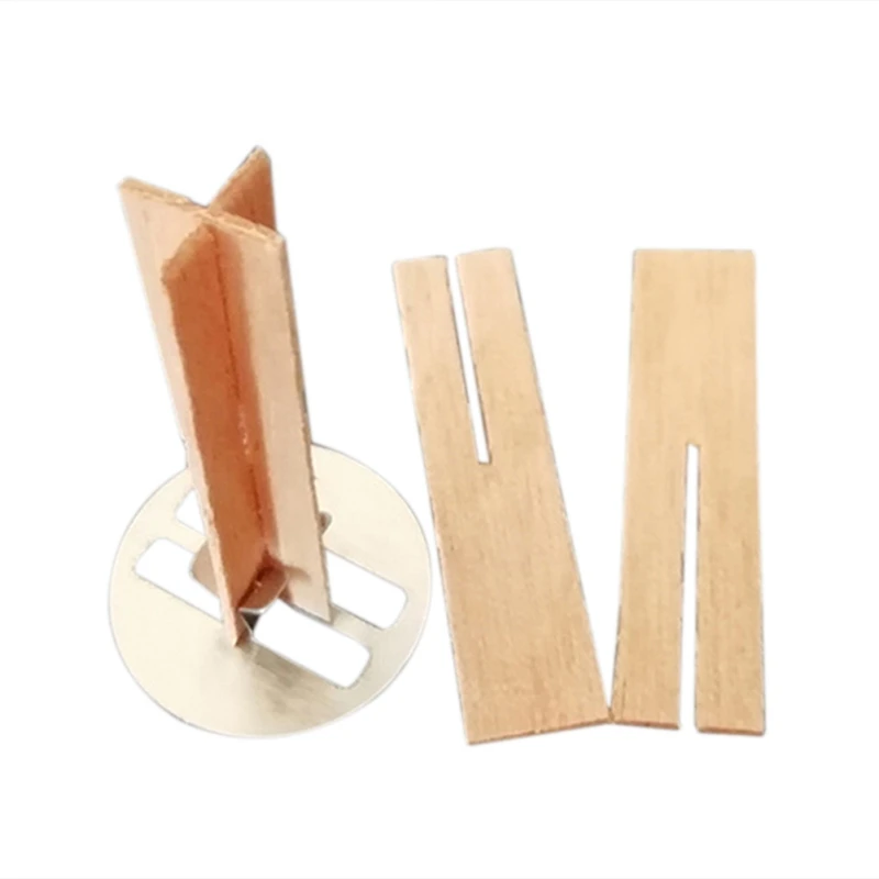 10pcs DIY Handmade Natural Wood Core Candle Wick With Sustainer Tab for Making Supply Soy Parffin Wax | Дом и сад