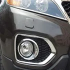 Для Kia Sorento 2010 2011 2012 ABS хромированный передний бампер противотуманные фары крышка лампы Отделка противотумансветильник рамка украшения рамка 4 шт.