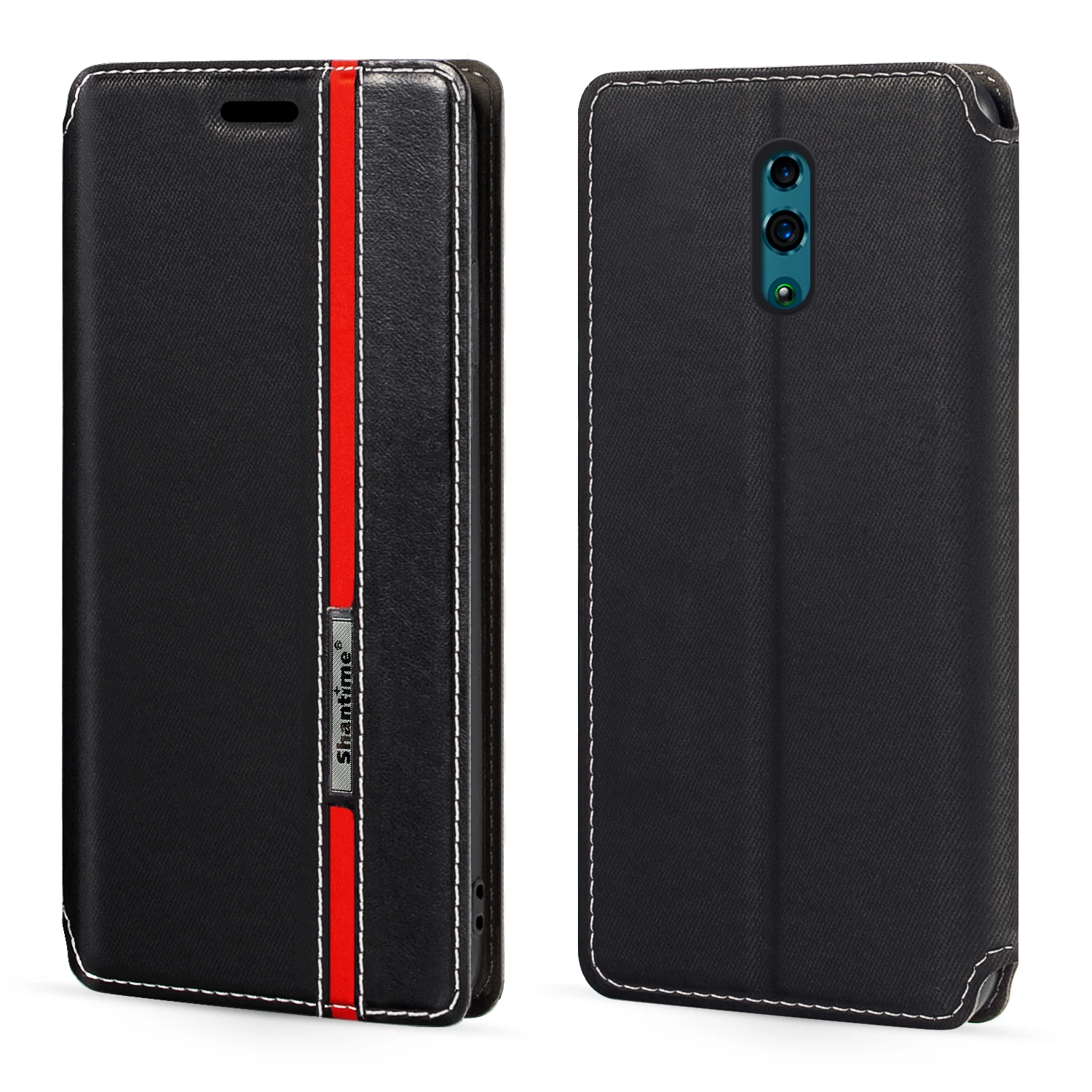 

For OPPO Reno Case Fashion Multicolor Magnetic Closure Leather Flip Case Cover with Card Holder 6.4 inches